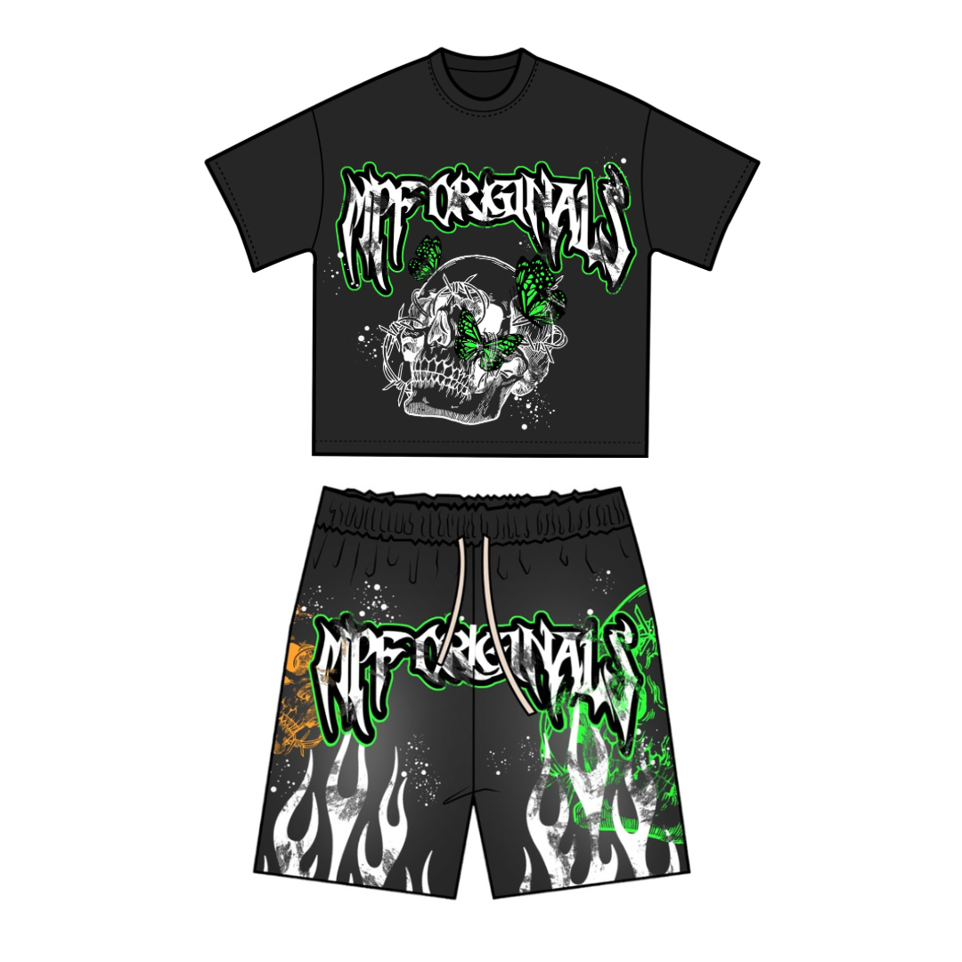 HELLSTER INSPIRED SHORTS SET