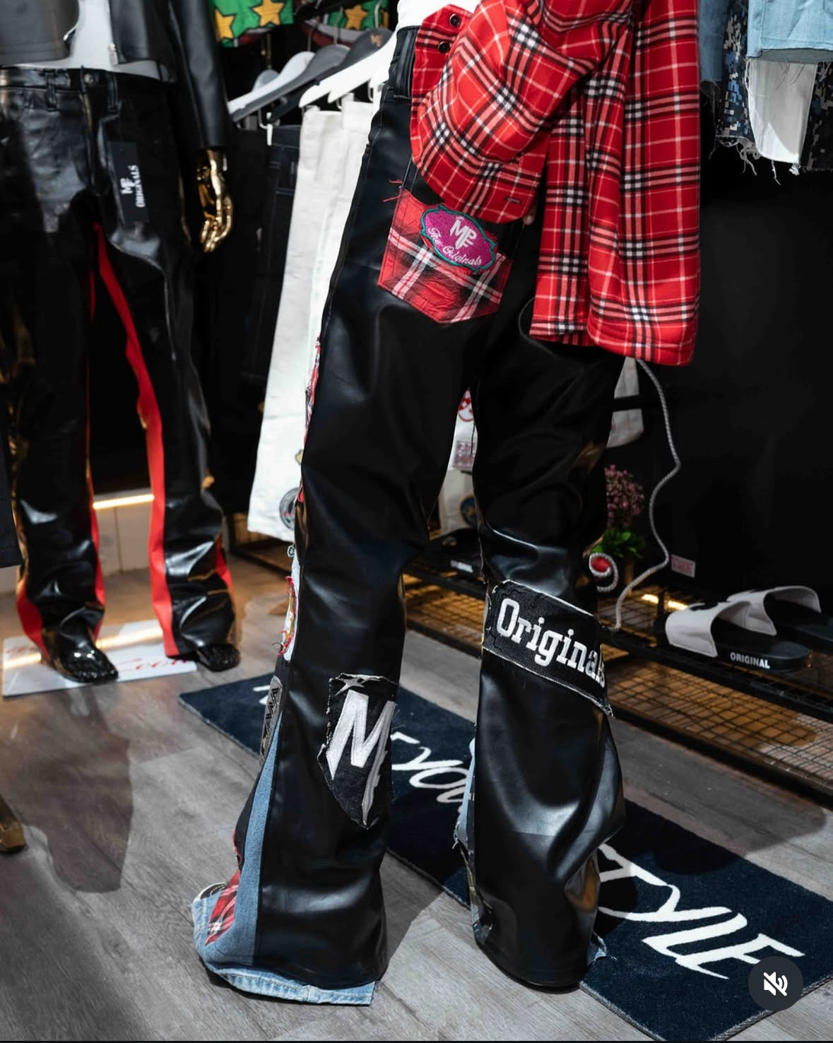 PATCHWORK LEATHER PANT