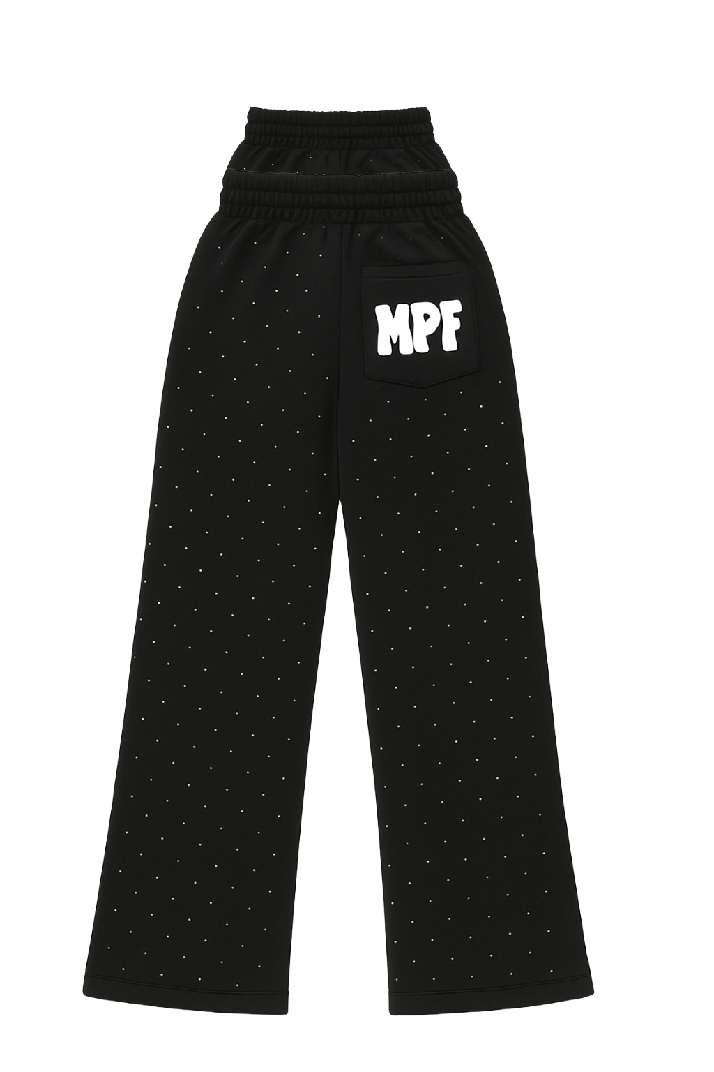RHINESTONE DOUBLE-LAYER SWEATPANTS