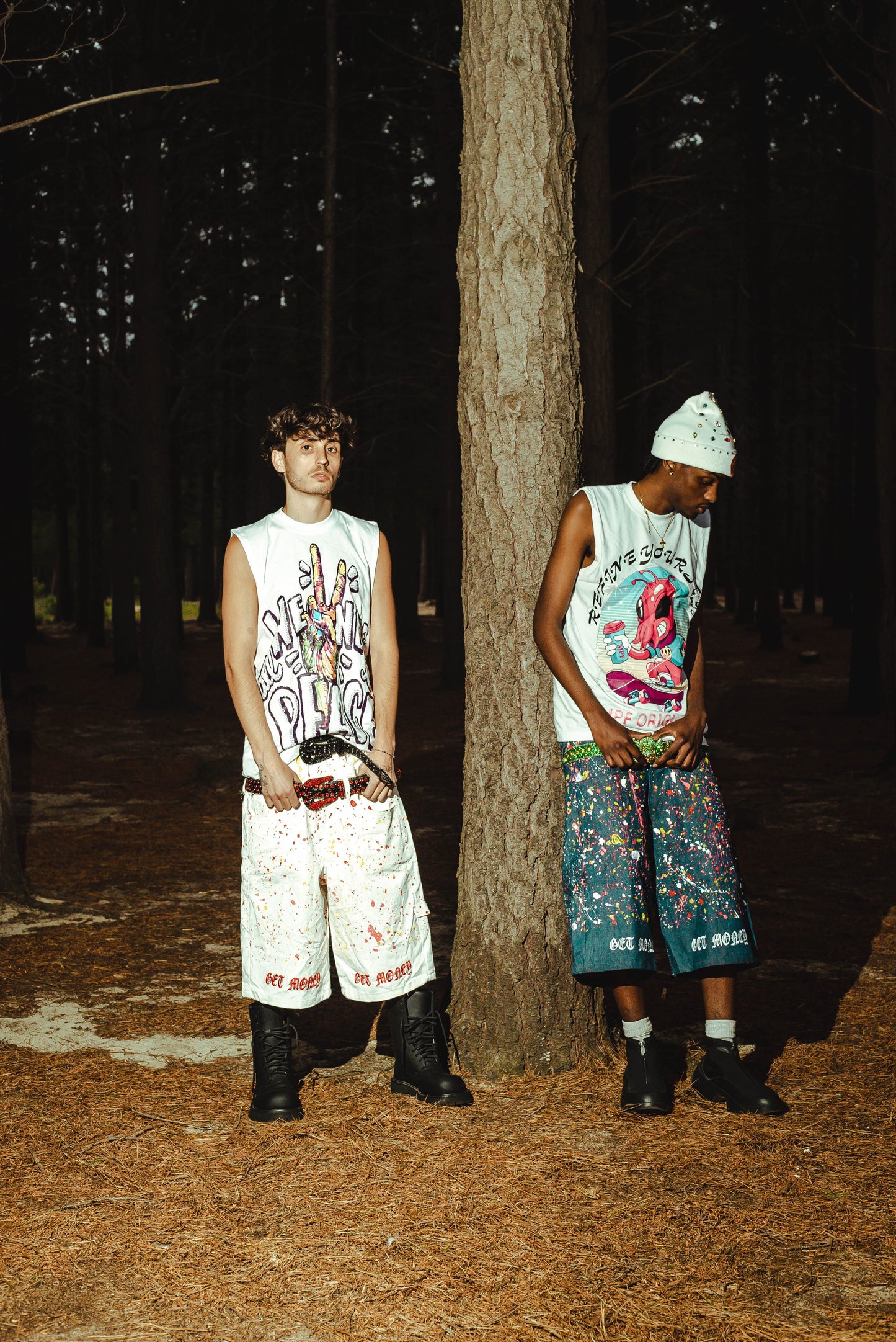 ’GET MONEY’ DOUBLE WAIST JORT