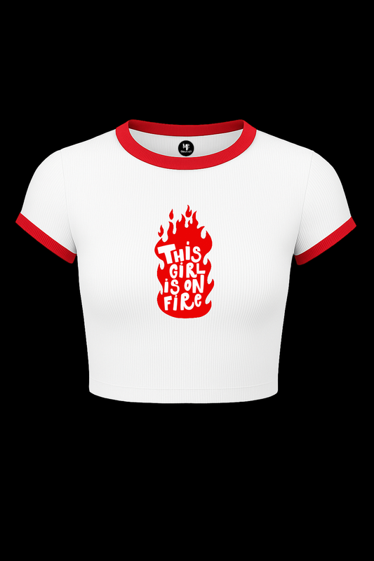 ‘GIRL ON FIRE’ CROP TOP