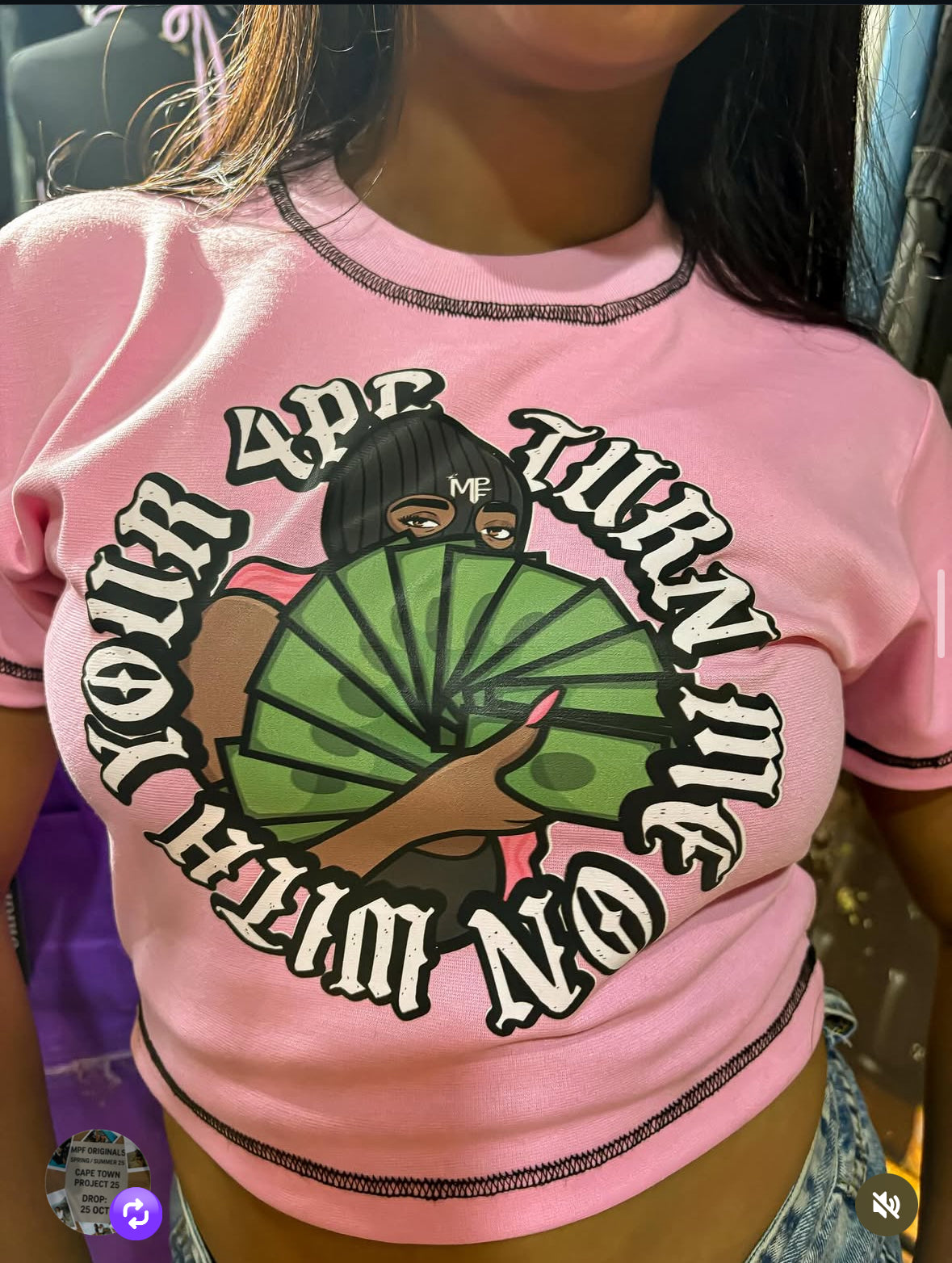 'TURN ME ON' CROP TOP