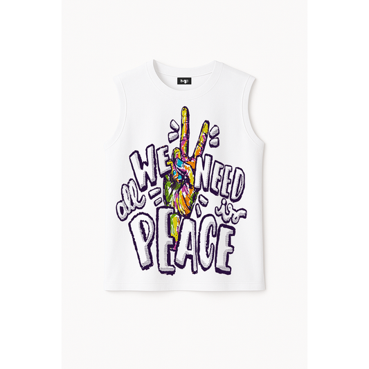 ‘WE ALL NEED PEACE’ TANK